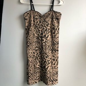 Free people bodycon leopard dress